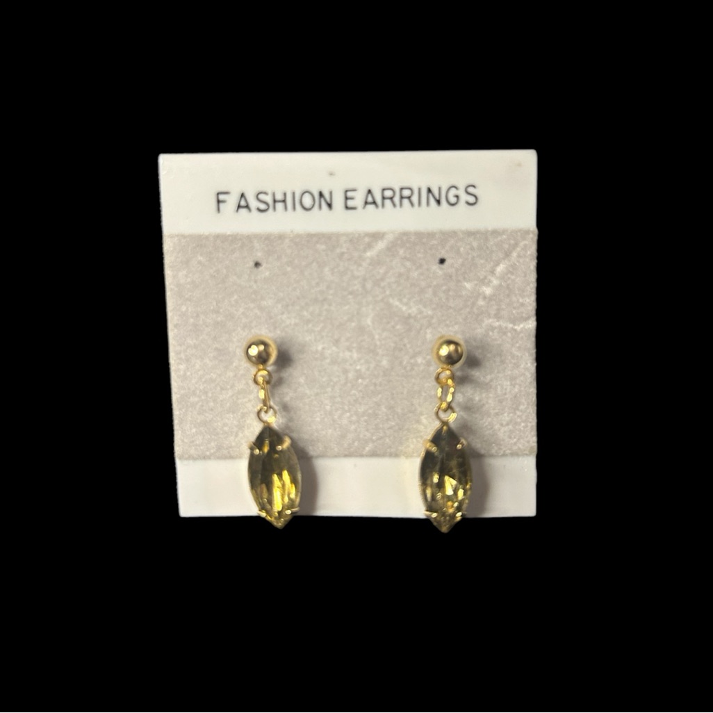Gold And YellowGreen Toned Jewel Fashion Earrings 15$